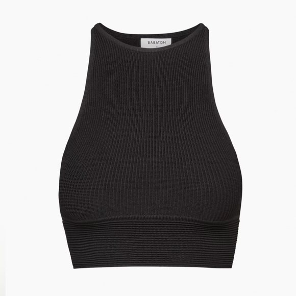 Aritizia Babaton Stefano Sculpt Knit Tank, Black, sz S - Picture 2 of 6